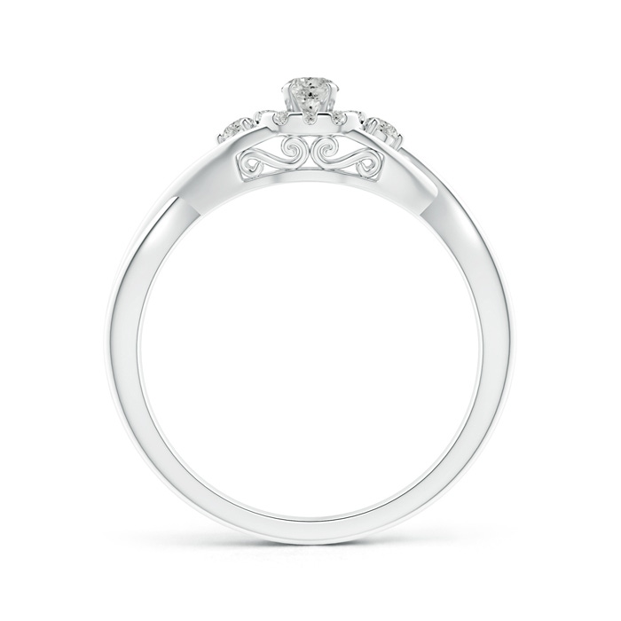 3mm KI3 Pavé-Set Round Halo Diamond Infinity Promise Ring in White Gold side-1