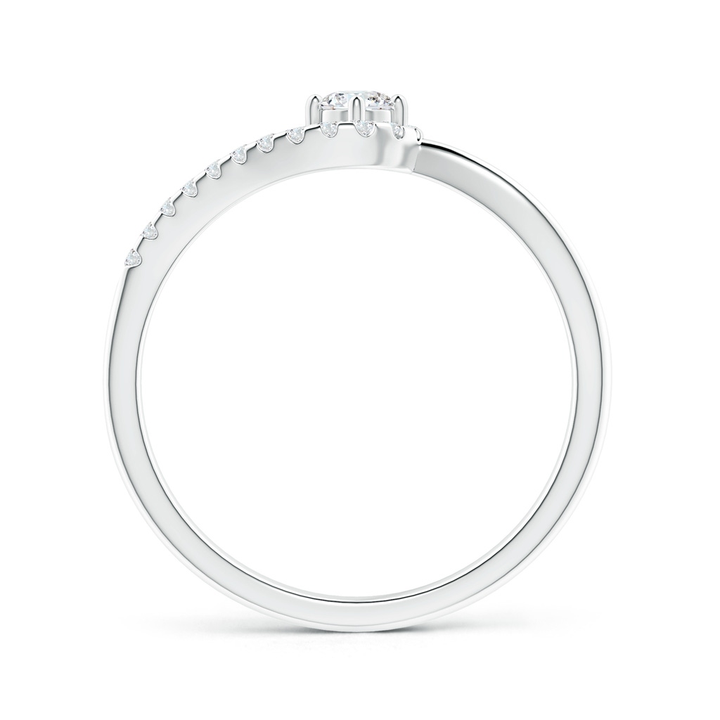 3mm GVS2 Solitaire Round Diamond Swirl Promise Ring in P950 Platinum Side 199