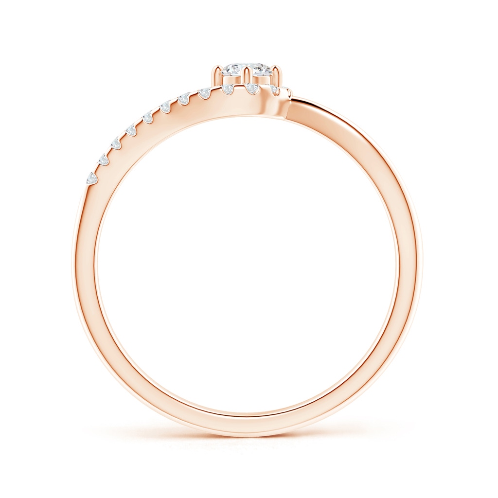 3mm GVS2 Solitaire Round Diamond Swirl Promise Ring in Rose Gold - side 199