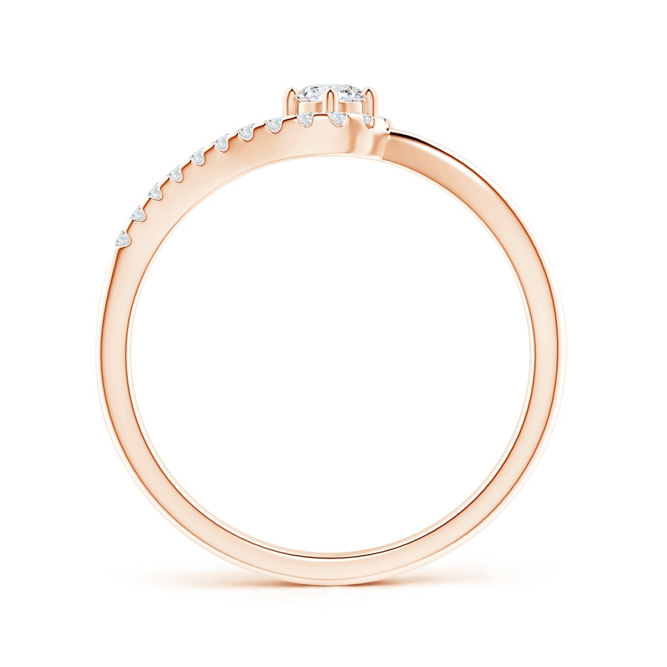 3mm GVS2 Solitaire Round Diamond Swirl Promise Ring in Rose Gold side 199