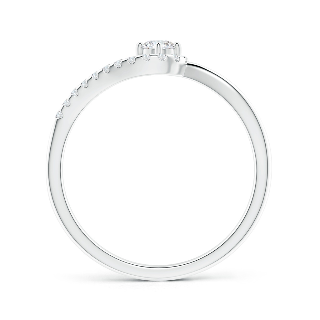 3mm GVS2 Solitaire Round Diamond Swirl Promise Ring in White Gold - side 199