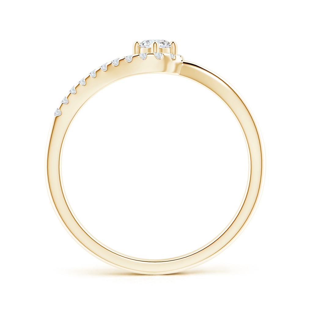 3mm GVS2 Solitaire Round Diamond Swirl Promise Ring in Yellow Gold - side 199