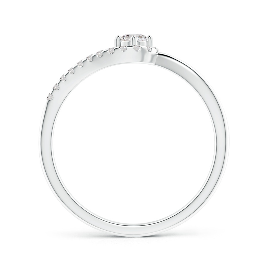3mm IJI1I2 Solitaire Round Diamond Swirl Promise Ring in White Gold side 199