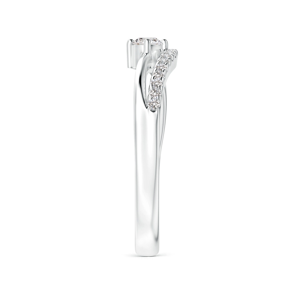 3mm IJI1I2 Solitaire Round Diamond Swirl Promise Ring in White Gold side 299