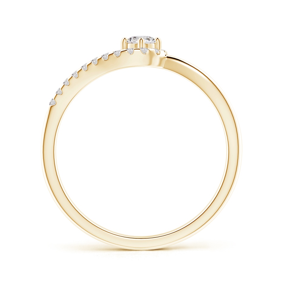 3mm IJI1I2 Solitaire Round Diamond Swirl Promise Ring in Yellow Gold side 199