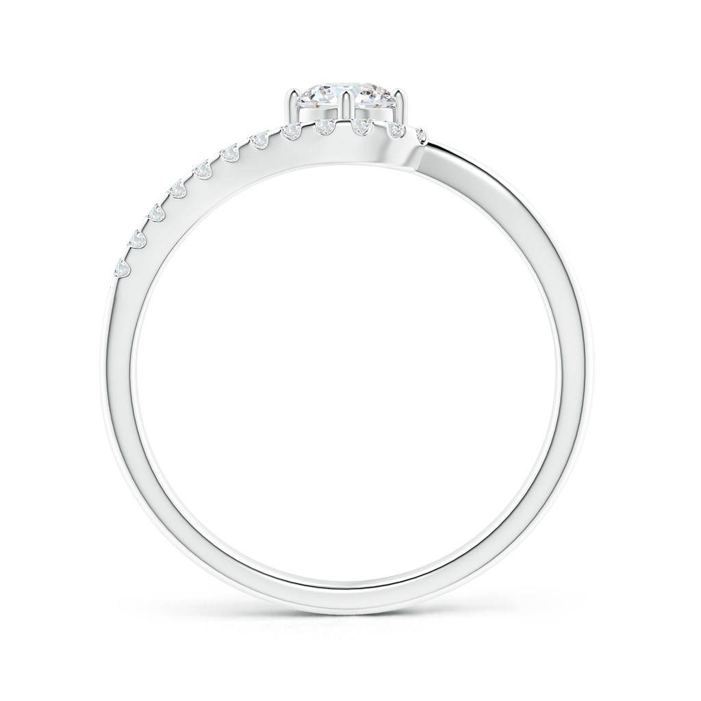 4.1mm GVS2 Solitaire Round Diamond Swirl Promise Ring in P950 Platinum Side 199