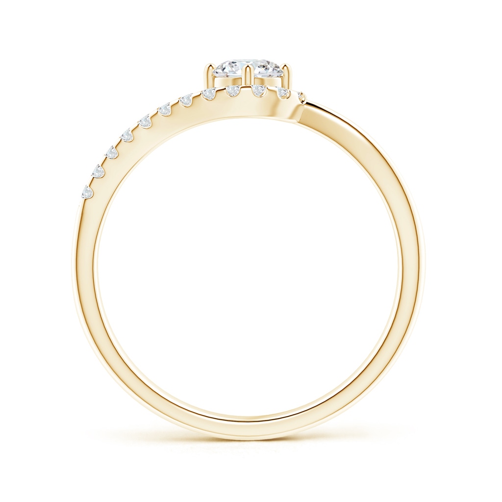 4.1mm GVS2 Solitaire Round Diamond Swirl Promise Ring in Yellow Gold - side 199