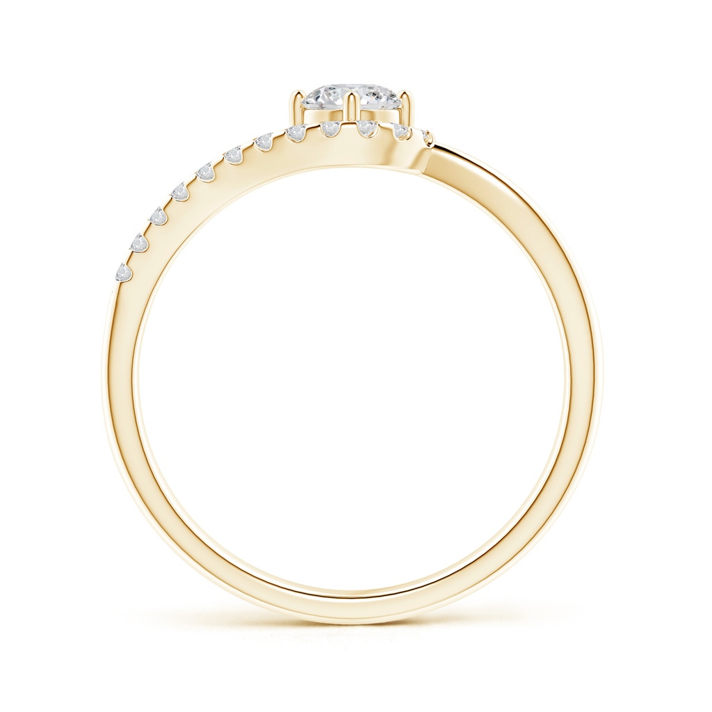 4.1mm HSI2 Solitaire Round Diamond Swirl Promise Ring in Yellow Gold - side 199