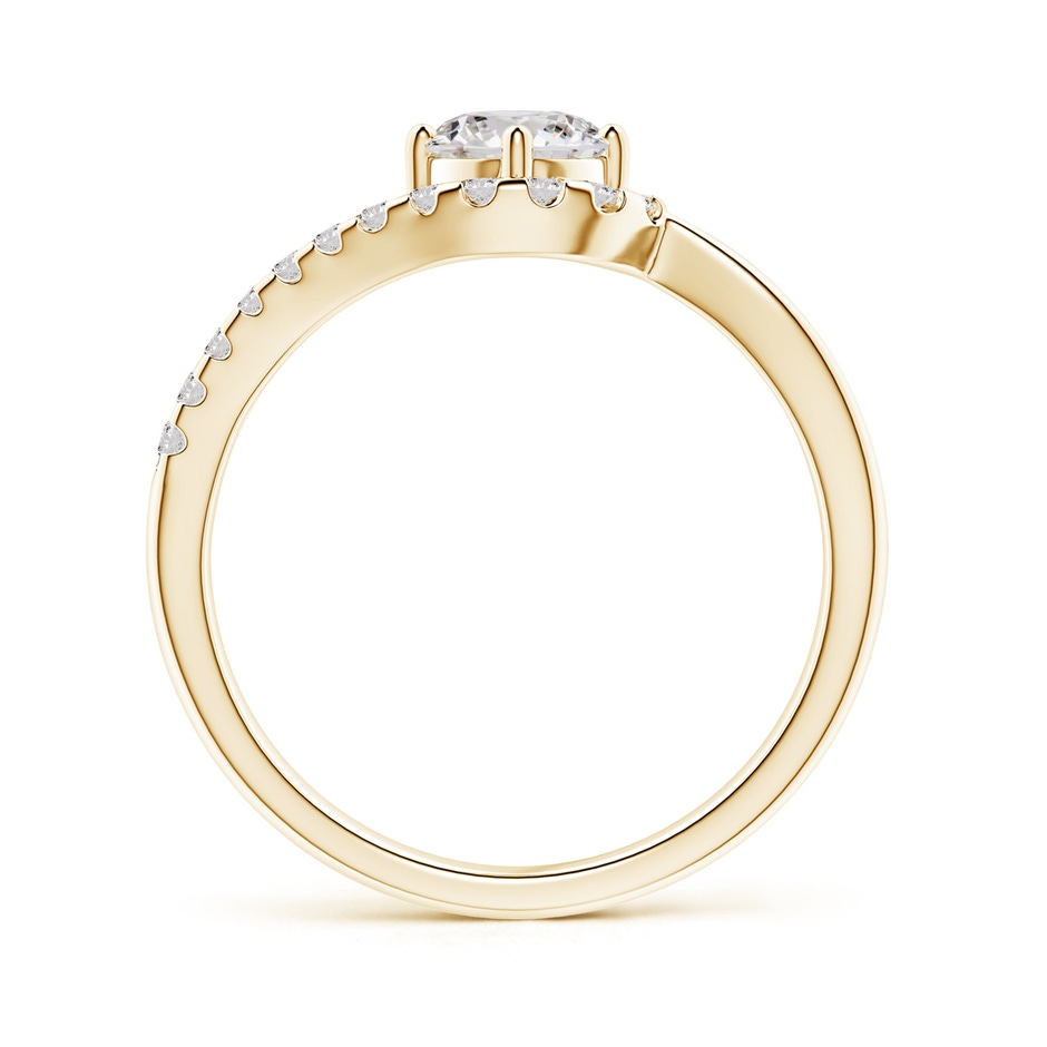 5.1mm IJI1I2 Solitaire Round Diamond Swirl Promise Ring in Yellow Gold side 199