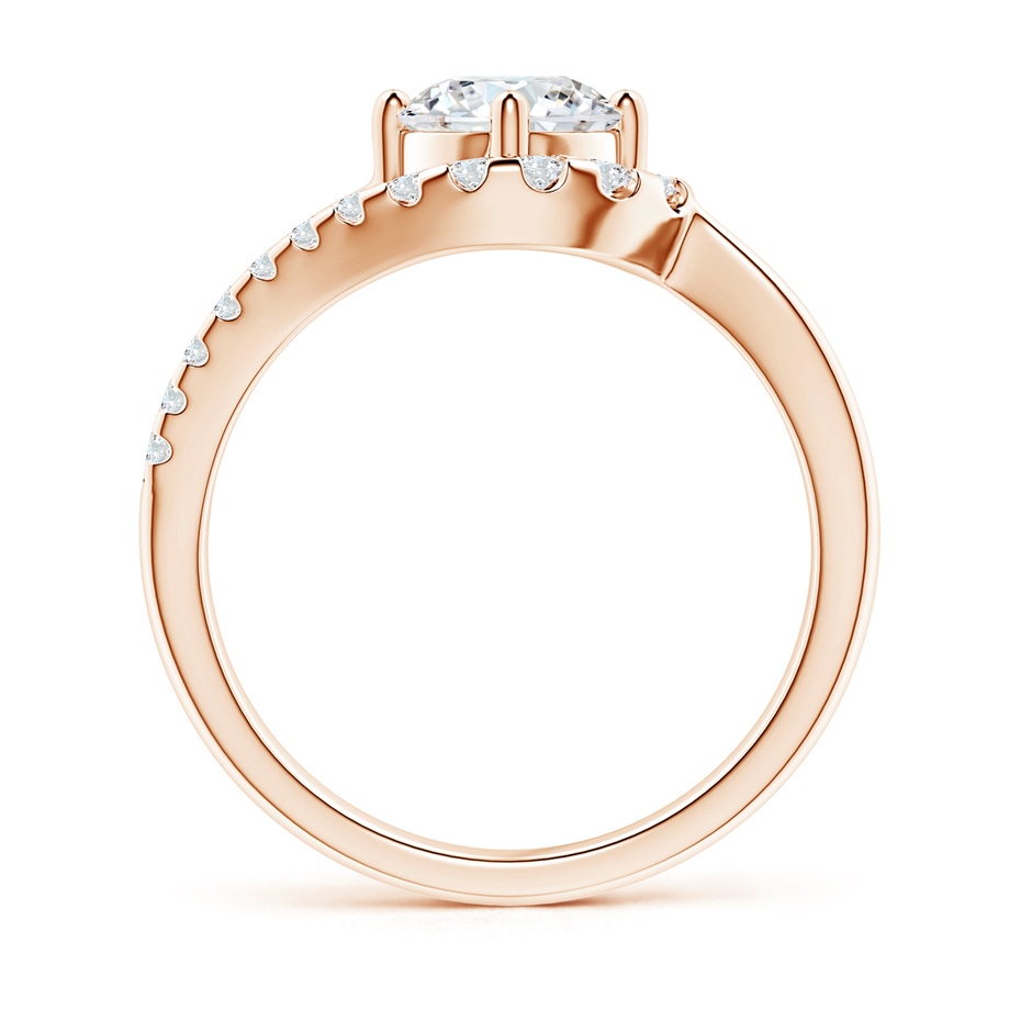 6.4mm GVS2 Solitaire Round Diamond Swirl Promise Ring in 18K Rose Gold side 199