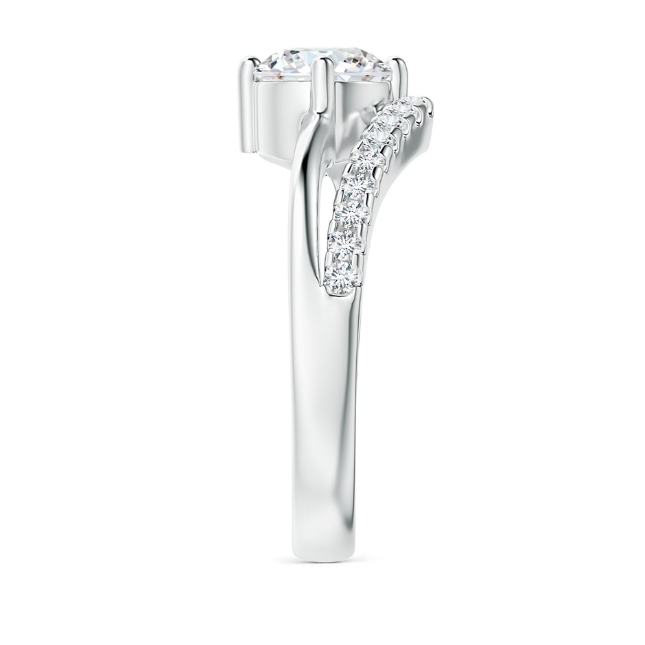 6.4mm GVS2 Solitaire Round Diamond Swirl Promise Ring in P950 Platinum side 299