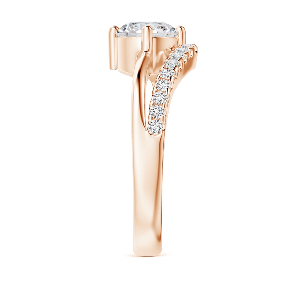 6.4mm HSI2 Solitaire Round Diamond Swirl Promise Ring in 18K Rose Gold side 299