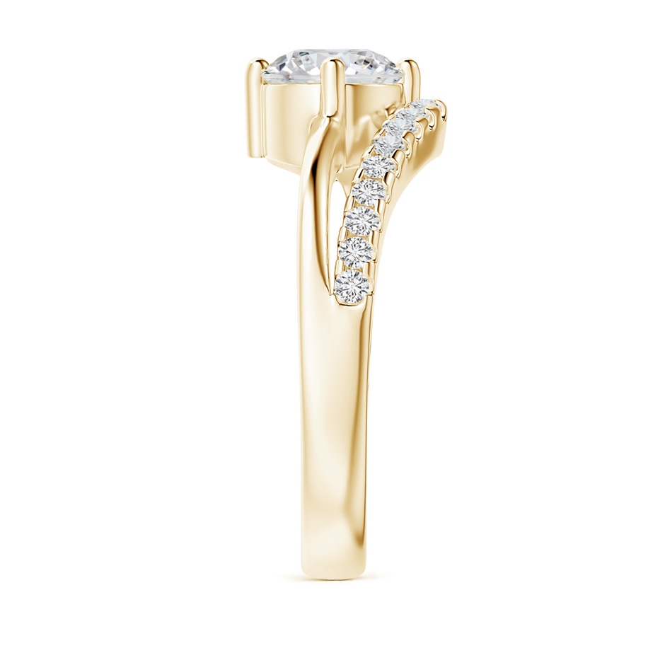 6.4mm HSI2 Solitaire Round Diamond Swirl Promise Ring in Yellow Gold side 299