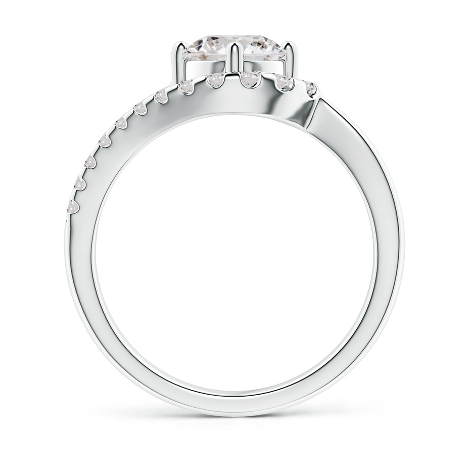 6.4mm IJI1I2 Solitaire Round Diamond Swirl Promise Ring in P950 Platinum side 199