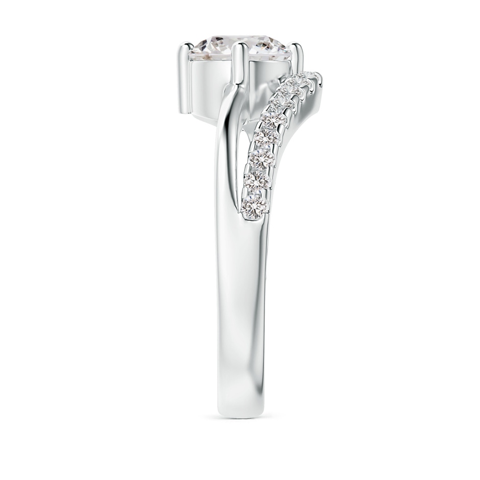 6.4mm IJI1I2 Solitaire Round Diamond Swirl Promise Ring in P950 Platinum side 299
