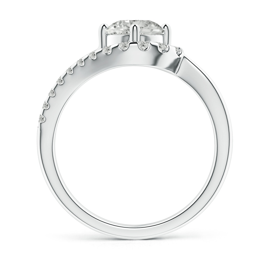 6.4mm KI3 Solitaire Round Diamond Swirl Promise Ring in P950 Platinum side 199
