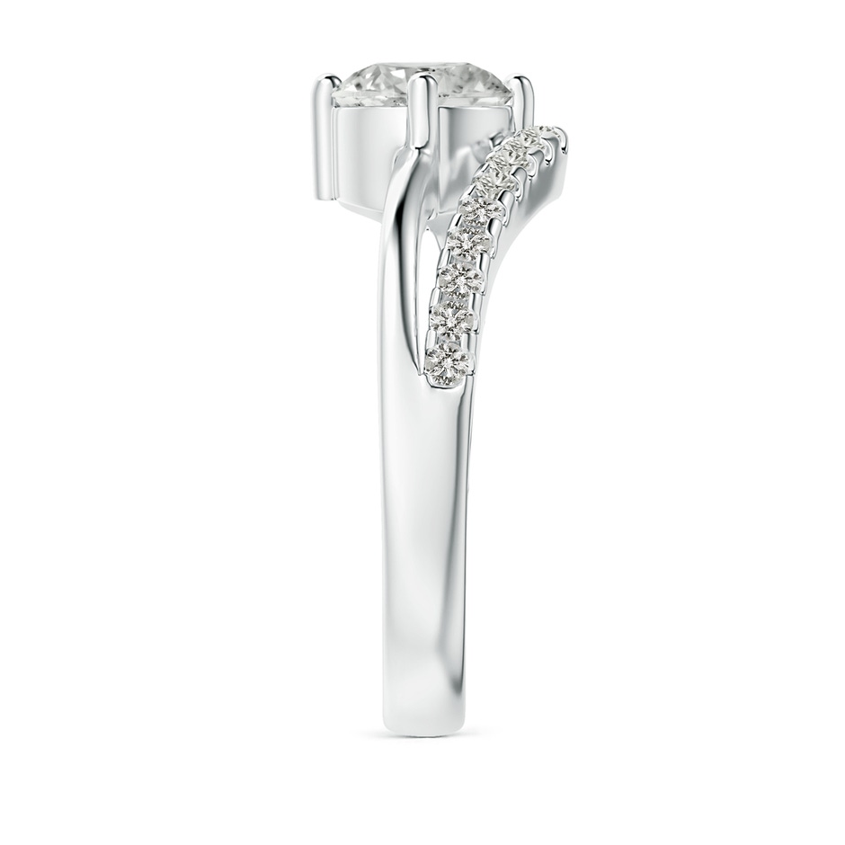 6.4mm KI3 Solitaire Round Diamond Swirl Promise Ring in P950 Platinum side 299