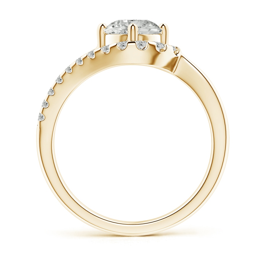 6.4mm KI3 Solitaire Round Diamond Swirl Promise Ring in Yellow Gold side 199