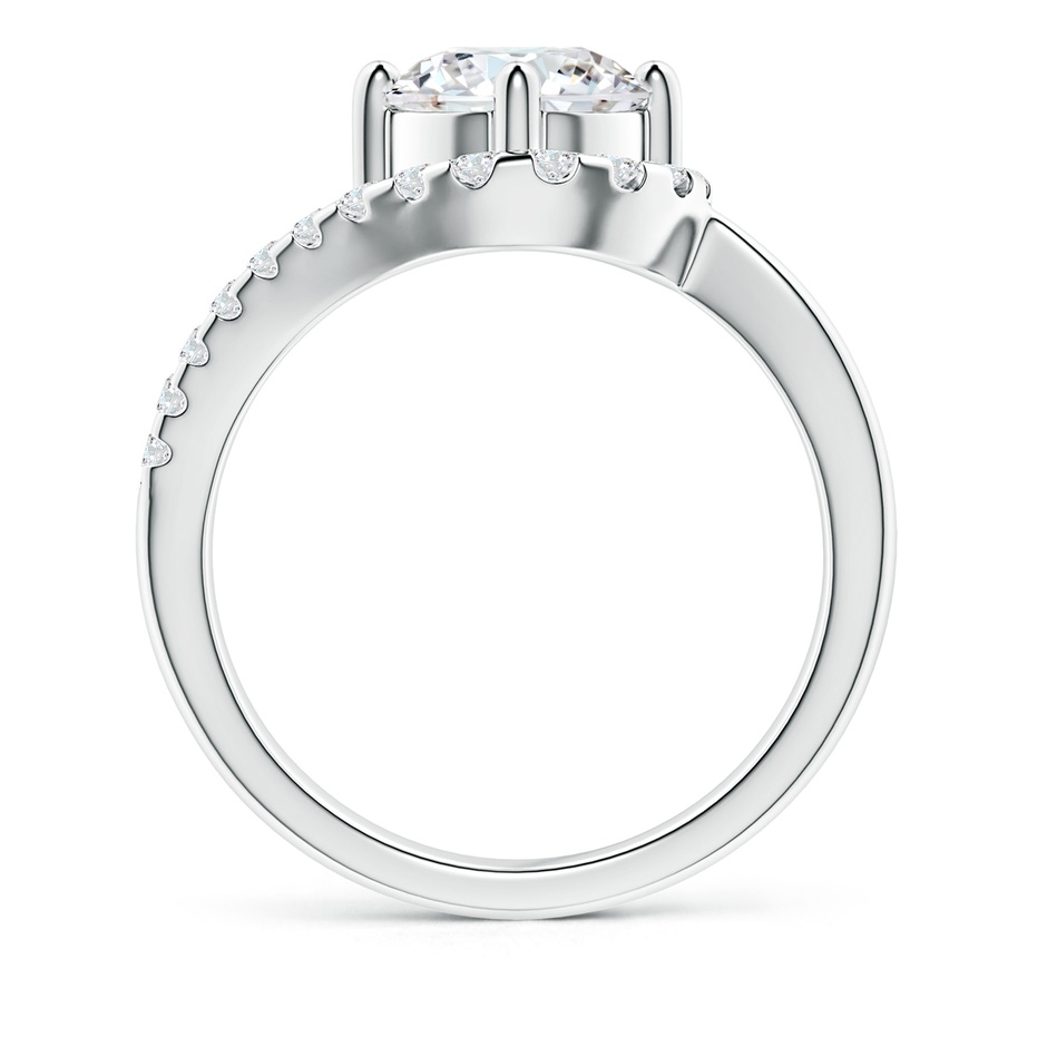 7.4mm GVS2 Solitaire Round Diamond Swirl Promise Ring in P950 Platinum side 199