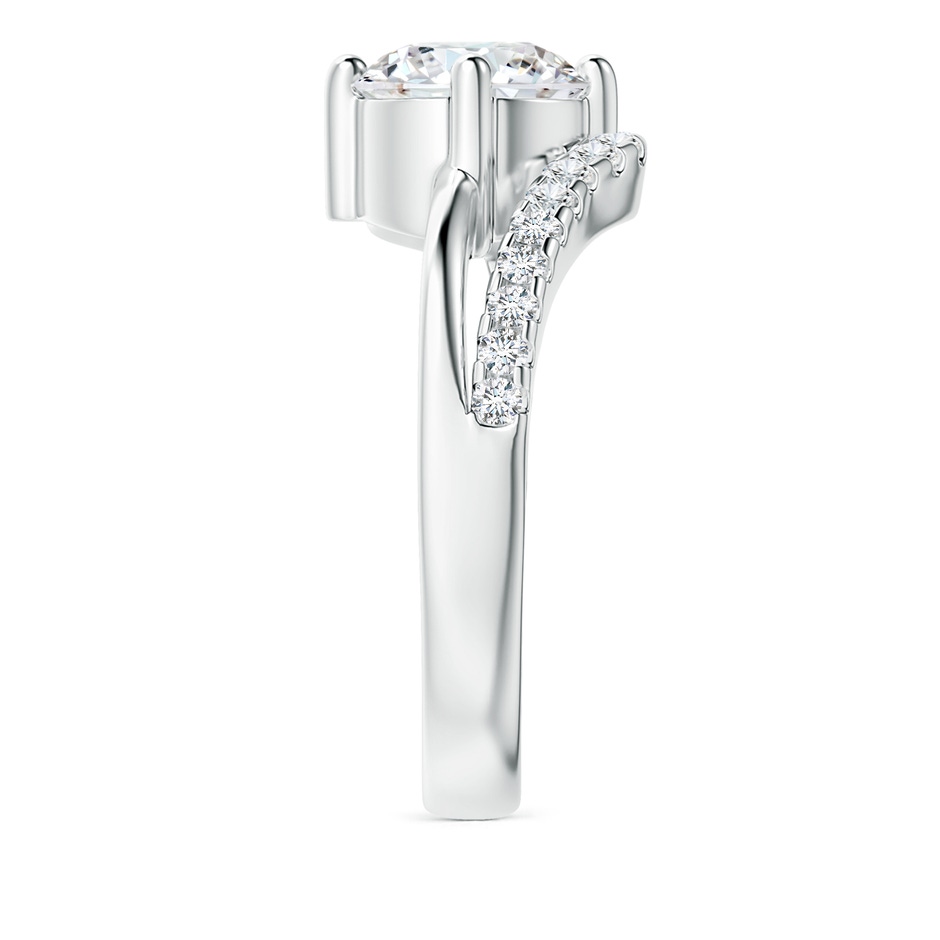 7.4mm GVS2 Solitaire Round Diamond Swirl Promise Ring in P950 Platinum side 299