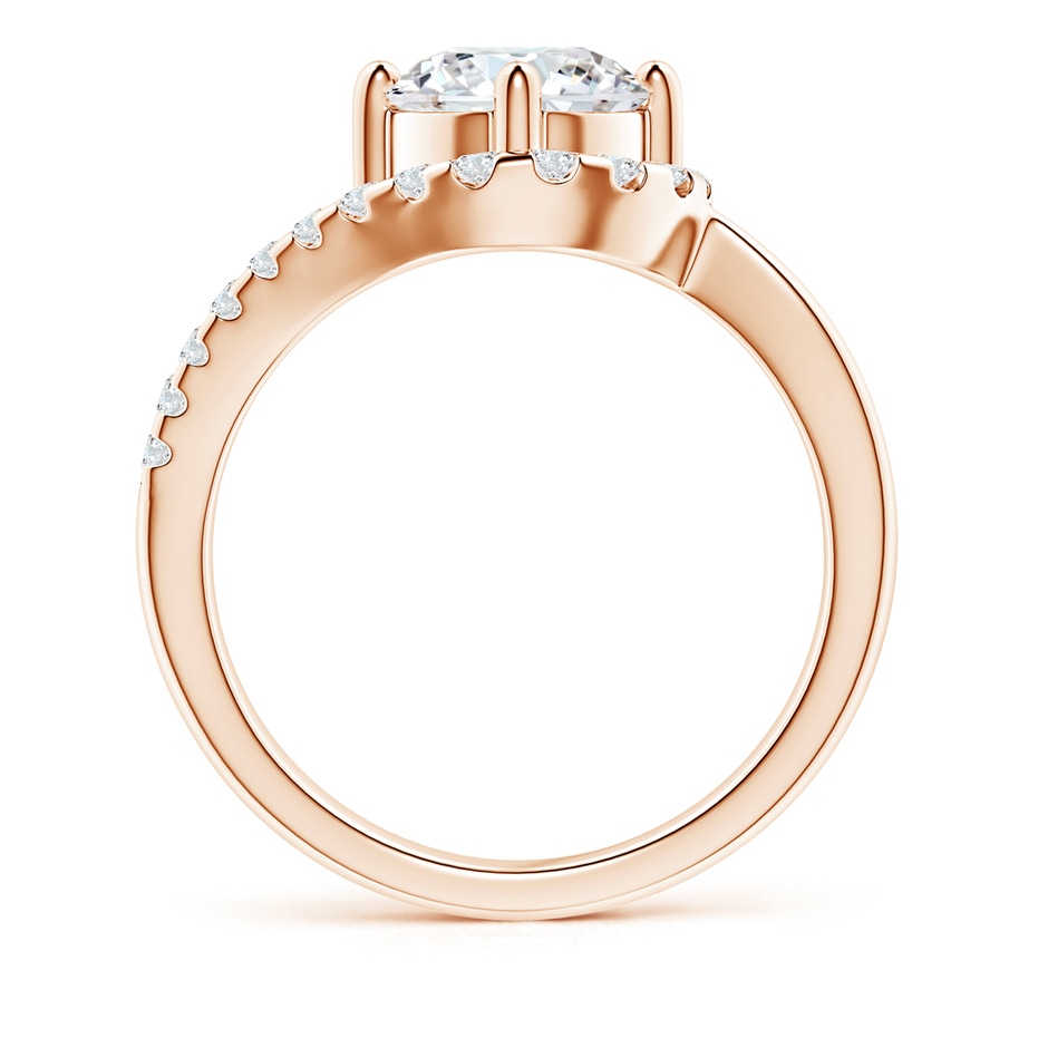 7.4mm GVS2 Solitaire Round Diamond Swirl Promise Ring in Rose Gold side 199