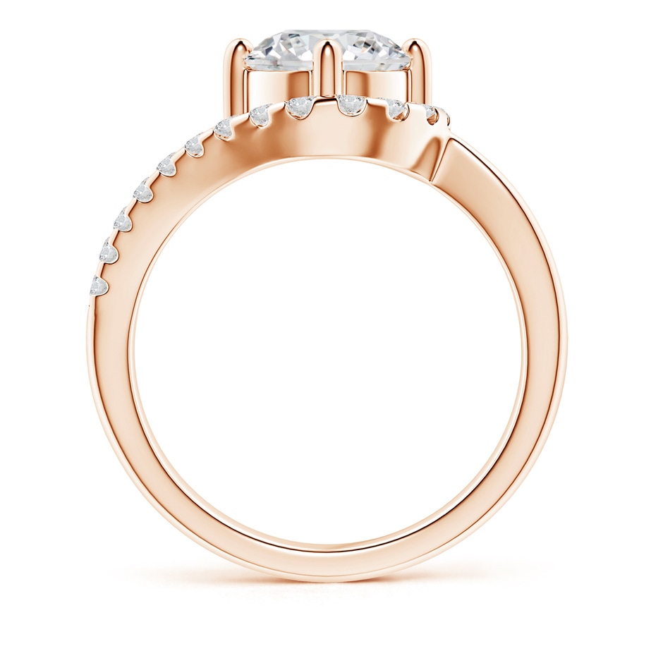 7.4mm HSI2 Solitaire Round Diamond Swirl Promise Ring in 18K Rose Gold side 199