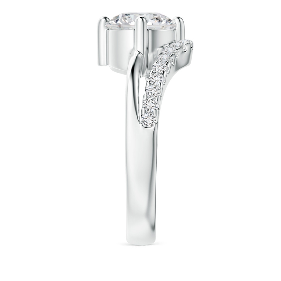 7.4mm HSI2 Solitaire Round Diamond Swirl Promise Ring in P950 Platinum side 299