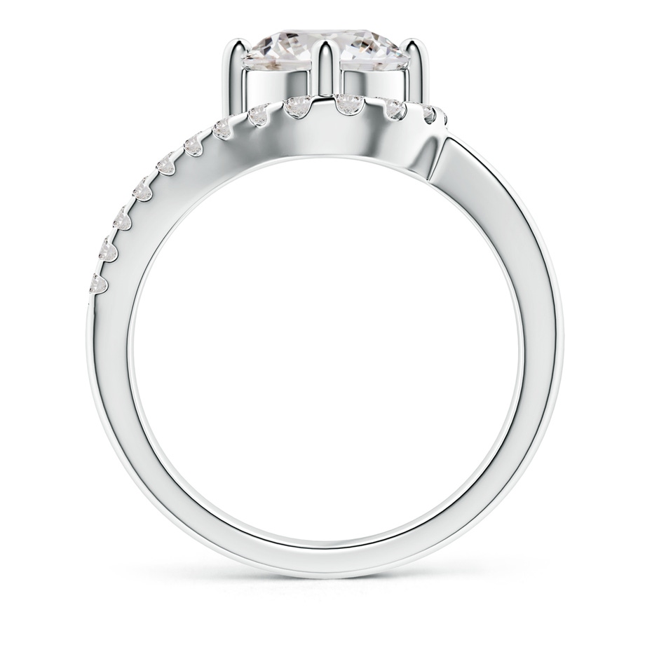 7.4mm IJI1I2 Solitaire Round Diamond Swirl Promise Ring in P950 Platinum side 199