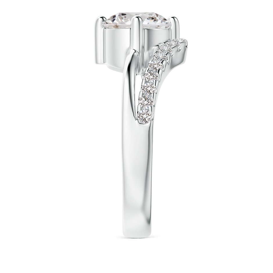 7.4mm IJI1I2 Solitaire Round Diamond Swirl Promise Ring in P950 Platinum side 299