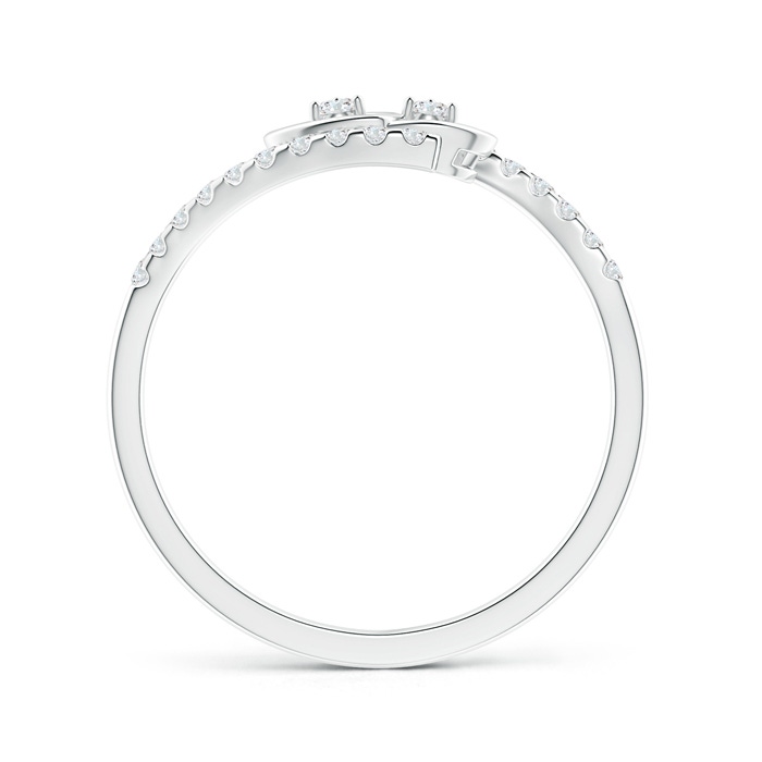 1.7mm GVS2 Entwined Double Diamond Bypass Heart Promise Ring in P950 Platinum product image