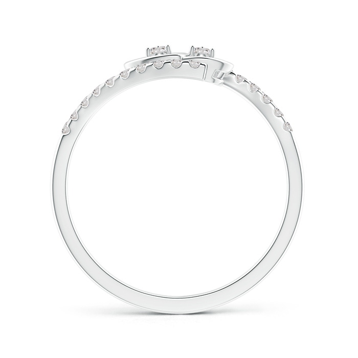 1.7mm IJI1I2 Entwined Double Diamond Bypass Heart Promise Ring in White Gold product image