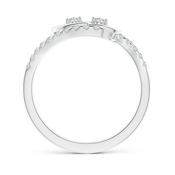 2.2mm IJI1I2 Entwined Double Diamond Bypass Heart Promise Ring in 9K White Gold product image