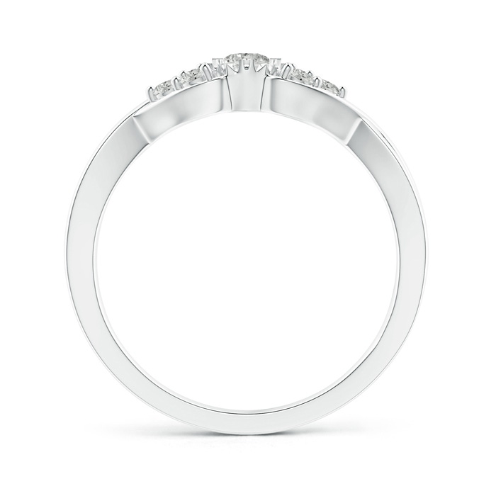 3mm KI3 Illusion Set Diamond Crossover Promise Ring in P950 Platinum side-1