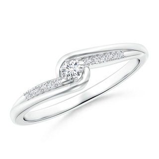 2.5mm GVS2 Six Prong-Set Solitaire Diamond Bypass Promise Ring in P950 Platinum
