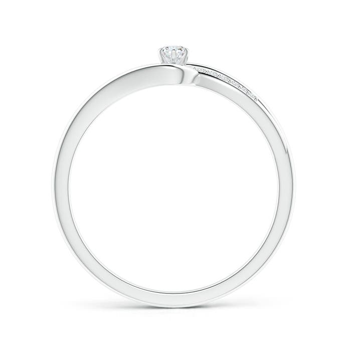 2.5mm GVS2 Six Prong-Set Solitaire Diamond Bypass Promise Ring in P950 Platinum