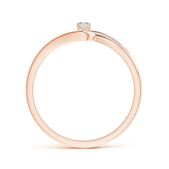 2.5mm IJI1I2 Six Prong-Set Solitaire Diamond Bypass Promise Ring in Rose Gold side-1