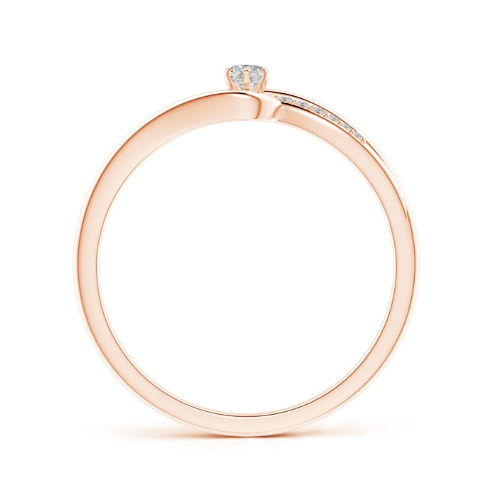 2.5mm KI3 Six Prong-Set Solitaire Diamond Bypass Promise Ring in 9K Rose Gold product image