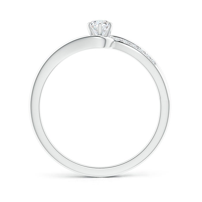 3.5mm GVS2 Six Prong-Set Solitaire Diamond Bypass Promise Ring in White Gold - side 1