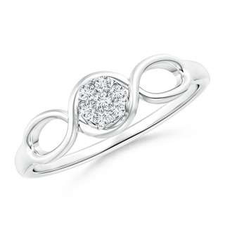 1.7mm GVS2 Double Helix Diamond Clustre Promise Ring in P950 Platinum