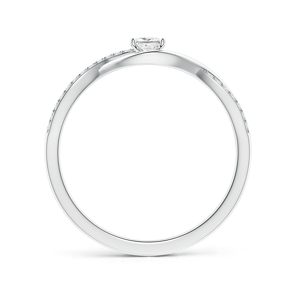 2.9mm GVS2 Solitaire Princess-Cut Diamond Infinity Swirl Promise Ring in P950 Platinum side-1