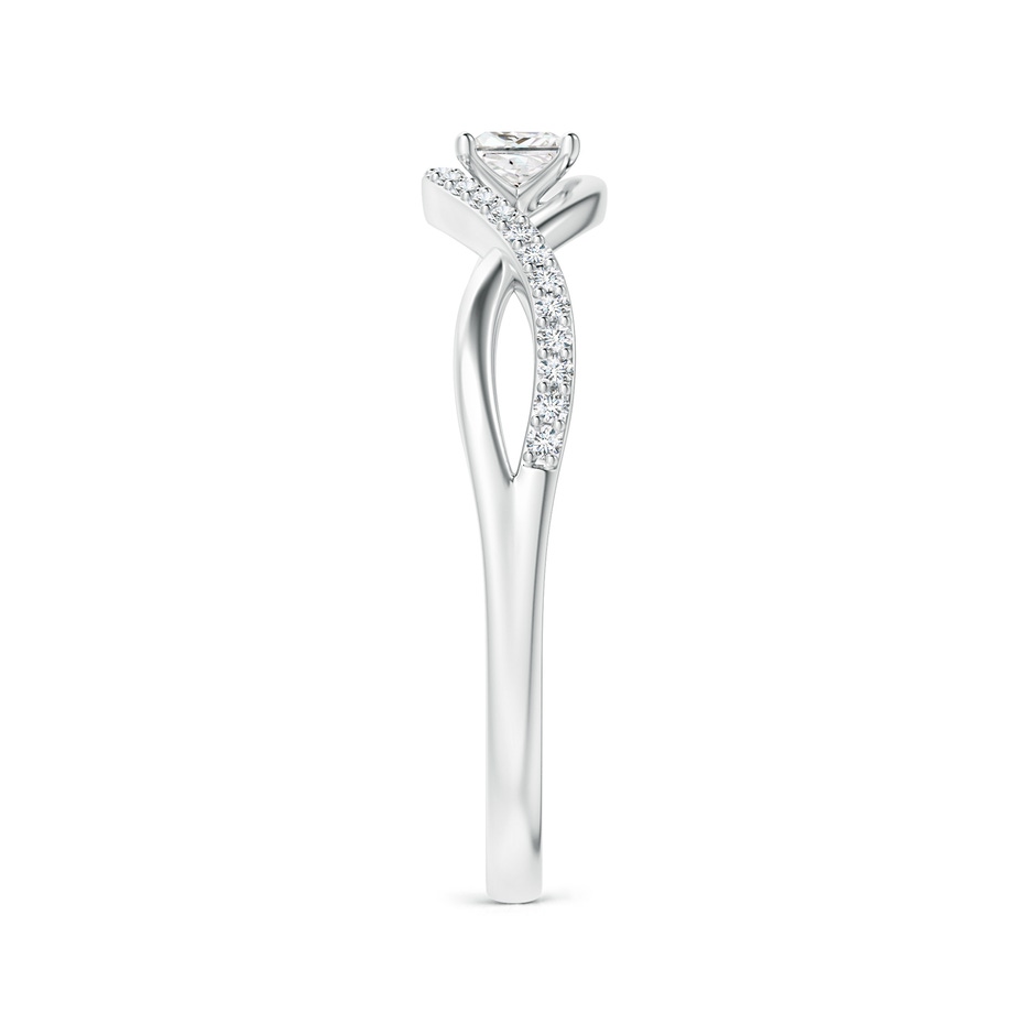 2.9mm GVS2 Solitaire Princess-Cut Diamond Infinity Swirl Promise Ring in P950 Platinum side-2