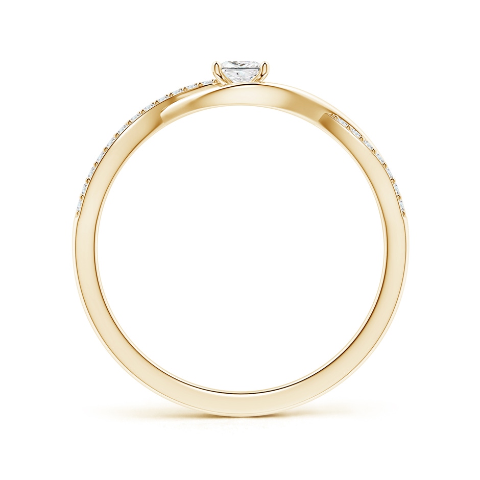2.9mm GVS2 Solitaire Princess-Cut Diamond Infinity Swirl Promise Ring in Yellow Gold side-1