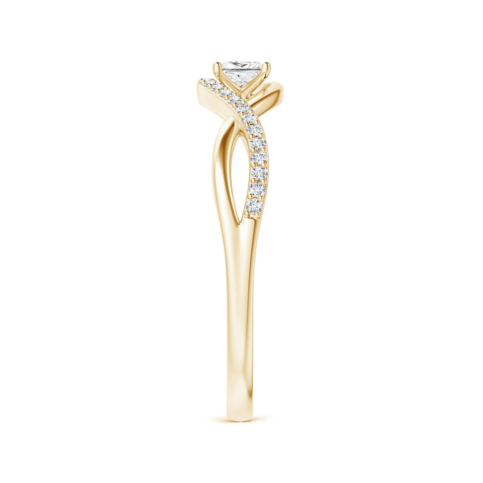 2.9mm GVS2 Solitaire Princess-Cut Diamond Infinity Swirl Promise Ring in Yellow Gold side-2