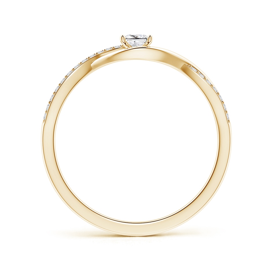 2.9mm HSI2 Solitaire Princess-Cut Diamond Infinity Swirl Promise Ring in Yellow Gold side-1