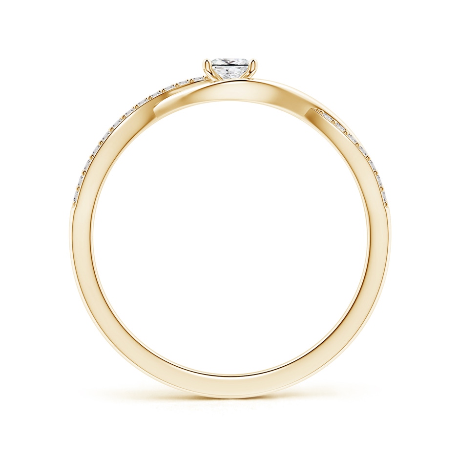 2.9mm IJI1I2 Solitaire Princess-Cut Diamond Infinity Swirl Promise Ring in Yellow Gold side-1