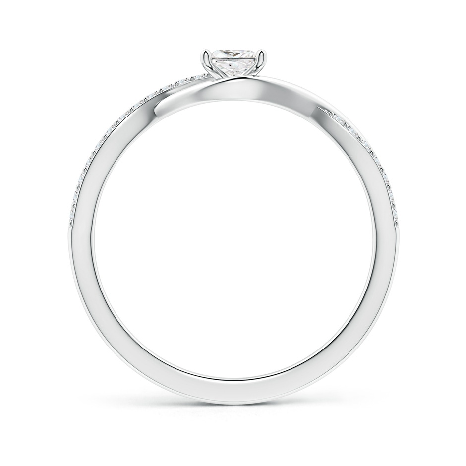 3.5mm GVS2 Solitaire Princess-Cut Diamond Infinity Swirl Promise Ring in P950 Platinum side-1
