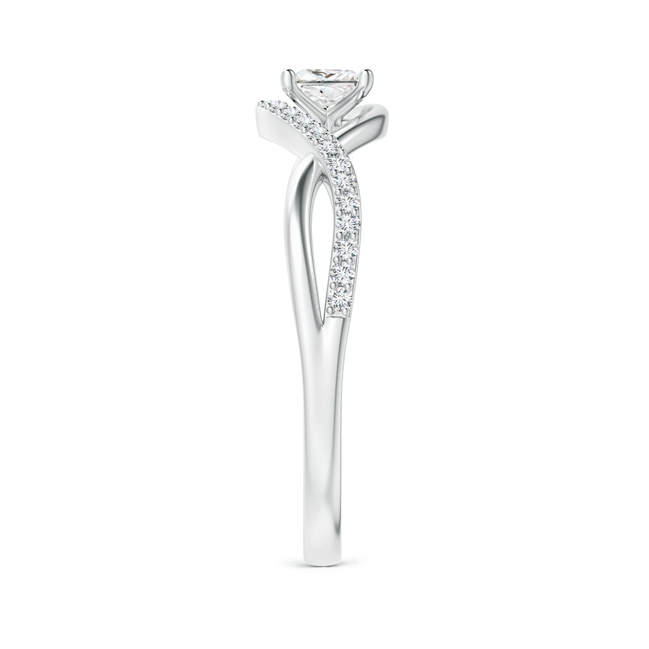 3.5mm GVS2 Solitaire Princess-Cut Diamond Infinity Swirl Promise Ring in P950 Platinum side-2