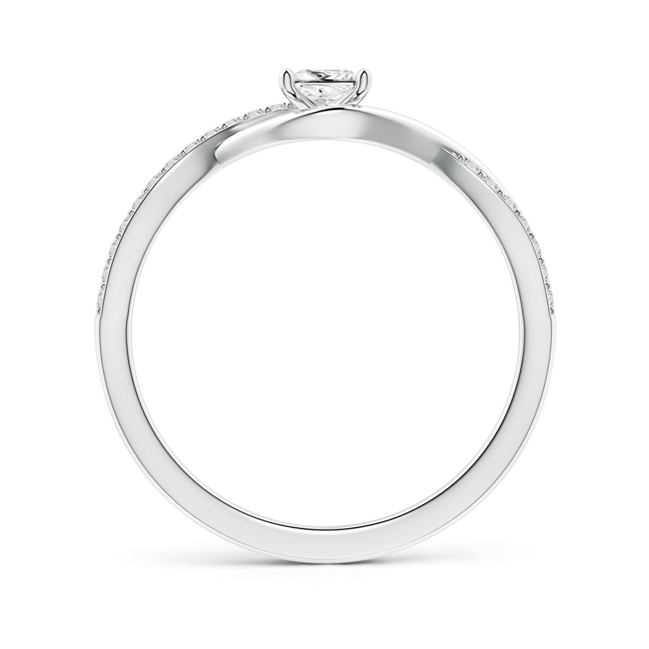 3.5mm HSI2 Solitaire Princess-Cut Diamond Infinity Swirl Promise Ring in White Gold side-1
