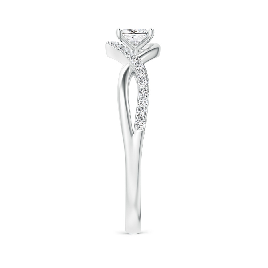 3.5mm HSI2 Solitaire Princess-Cut Diamond Infinity Swirl Promise Ring in White Gold side-2