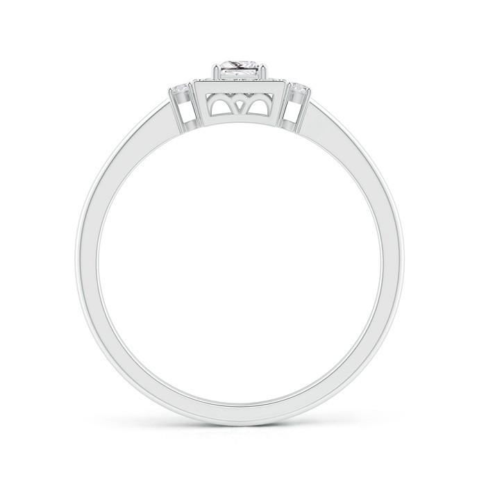 2.8mm HSI2 Princess-Cut Diamond Halo Promise Ring in White Gold product image